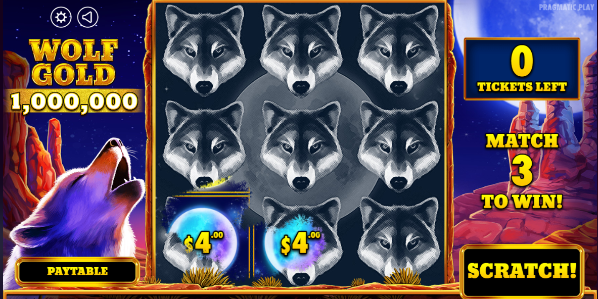 Wolf Gold Scratch Card Wolf Gold Scratch Card