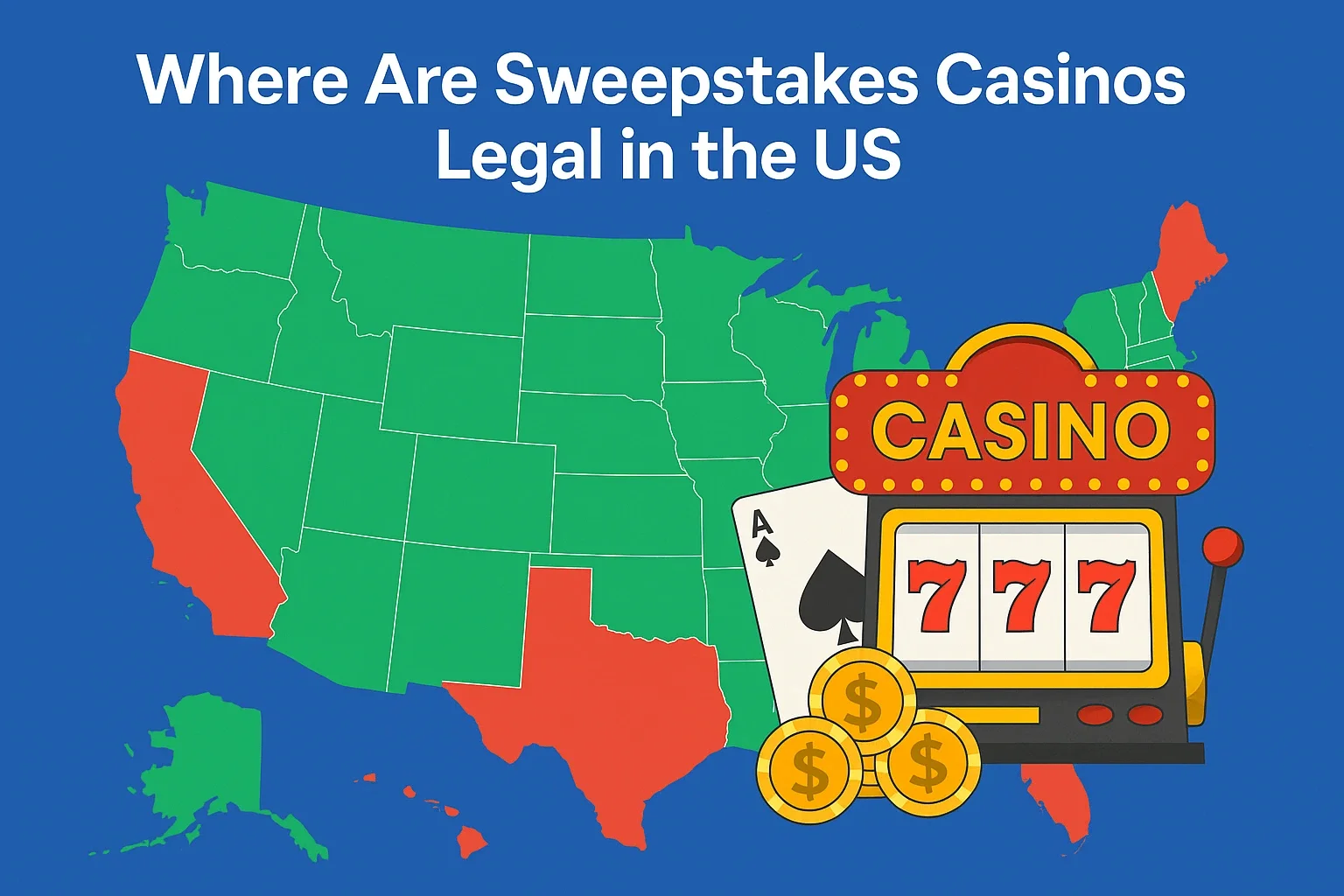 Where Are Sweepstakes Casinos Legal in the US?